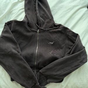 Kith Drawstring Hoodie- Faded Brown